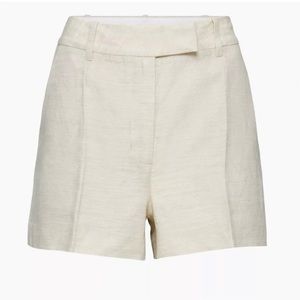 Aritzia Wilfred Layover Linen 3” Shorts in 00 ECRU NATURAL LINEN COLOR OAT XXS